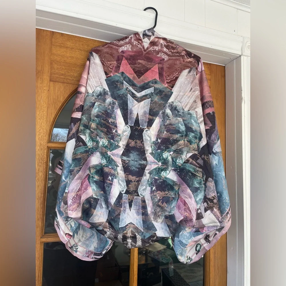 Ted Baker Mirrored Minerals Silk Cape Scarf One Size